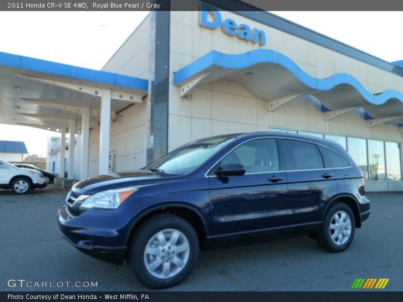 Royal Blue Pearl / Gray 2011 Honda CR-V SE 4WD