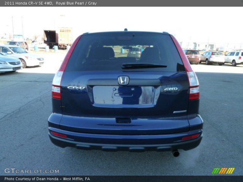 Royal Blue Pearl / Gray 2011 Honda CR-V SE 4WD