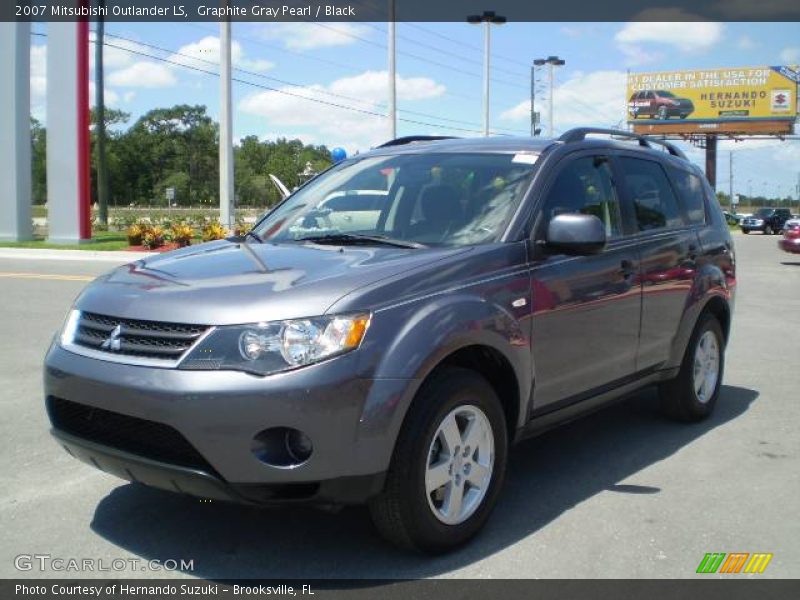 Graphite Gray Pearl / Black 2007 Mitsubishi Outlander LS