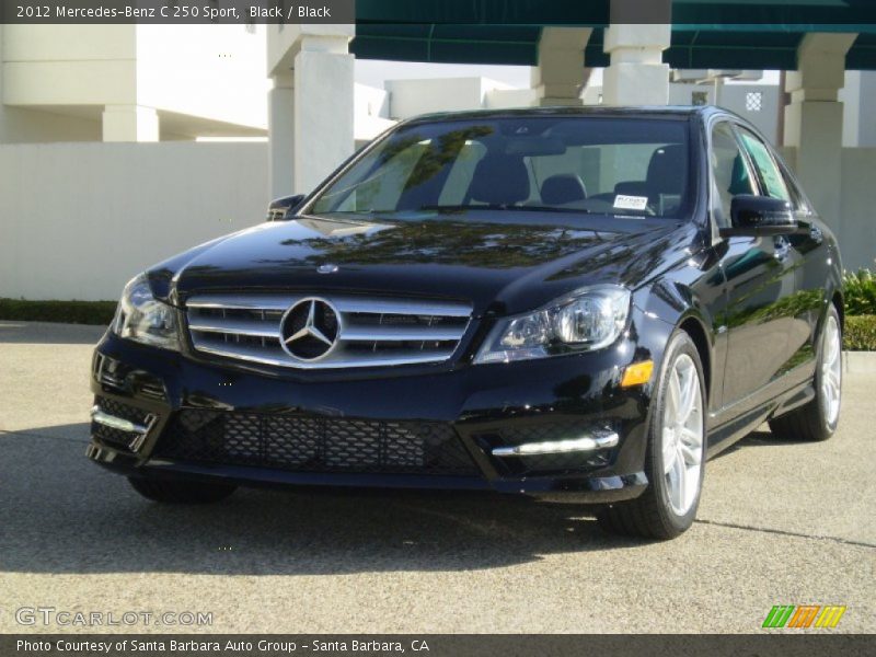 Black / Black 2012 Mercedes-Benz C 250 Sport