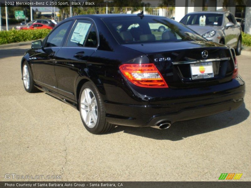 Black / Black 2012 Mercedes-Benz C 250 Sport