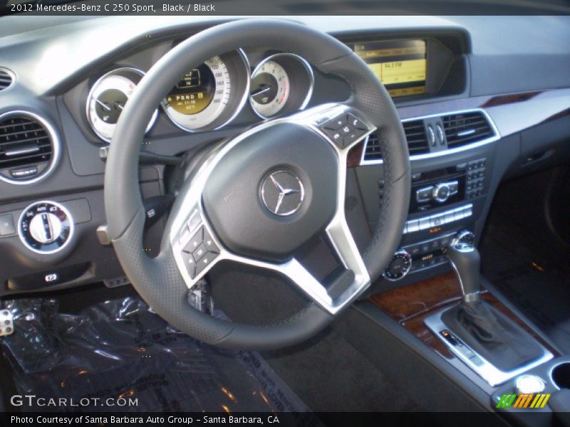 Black / Black 2012 Mercedes-Benz C 250 Sport