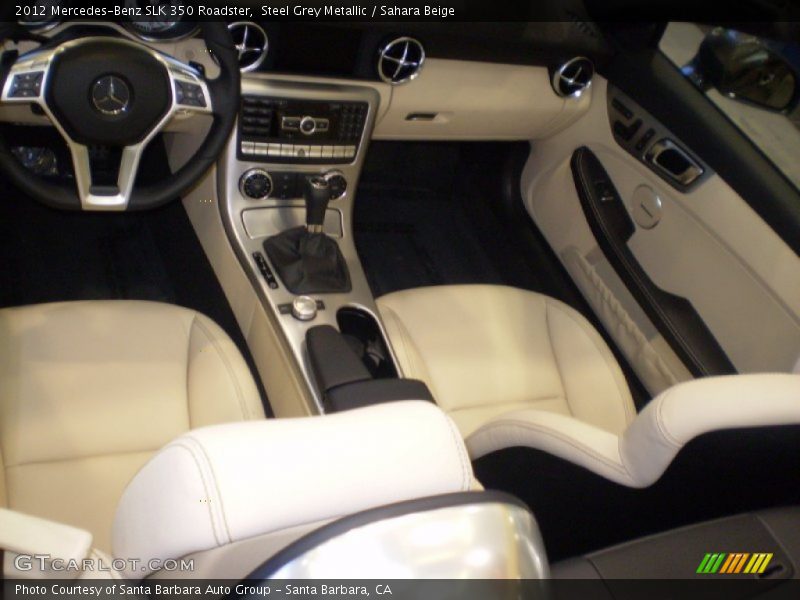 Steel Grey Metallic / Sahara Beige 2012 Mercedes-Benz SLK 350 Roadster