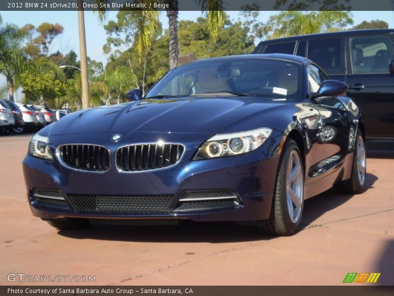 Deep Sea Blue Metallic / Beige 2012 BMW Z4 sDrive28i