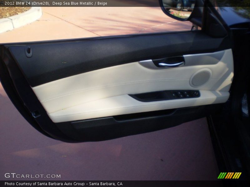 Deep Sea Blue Metallic / Beige 2012 BMW Z4 sDrive28i