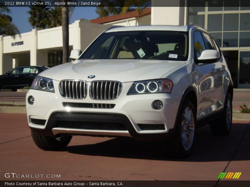 Alpine White / Sand Beige 2012 BMW X3 xDrive 35i
