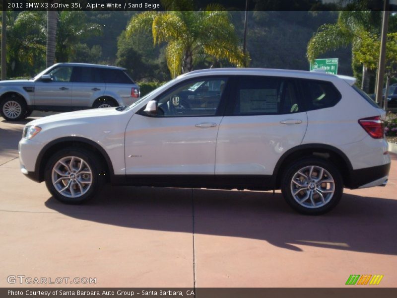 Alpine White / Sand Beige 2012 BMW X3 xDrive 35i