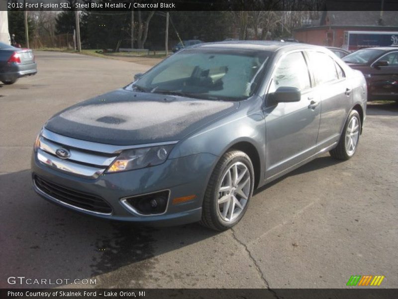 Steel Blue Metallic / Charcoal Black 2012 Ford Fusion SEL