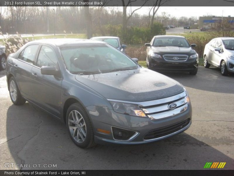 Steel Blue Metallic / Charcoal Black 2012 Ford Fusion SEL