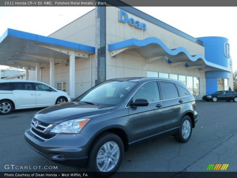 Polished Metal Metallic / Black 2011 Honda CR-V EX 4WD