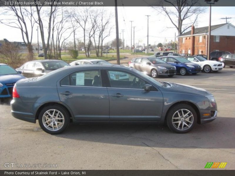 Steel Blue Metallic / Charcoal Black 2012 Ford Fusion SEL