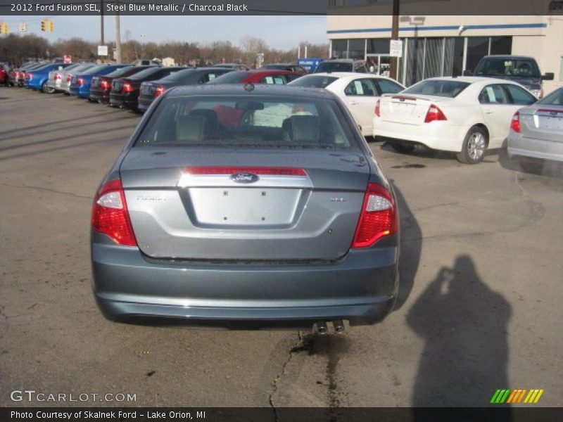 Steel Blue Metallic / Charcoal Black 2012 Ford Fusion SEL