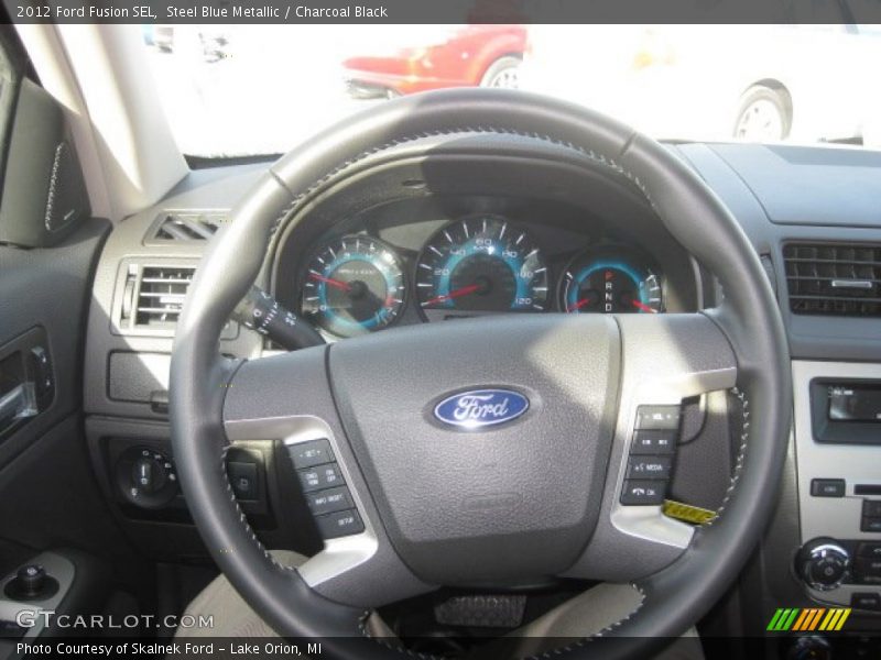 Steel Blue Metallic / Charcoal Black 2012 Ford Fusion SEL