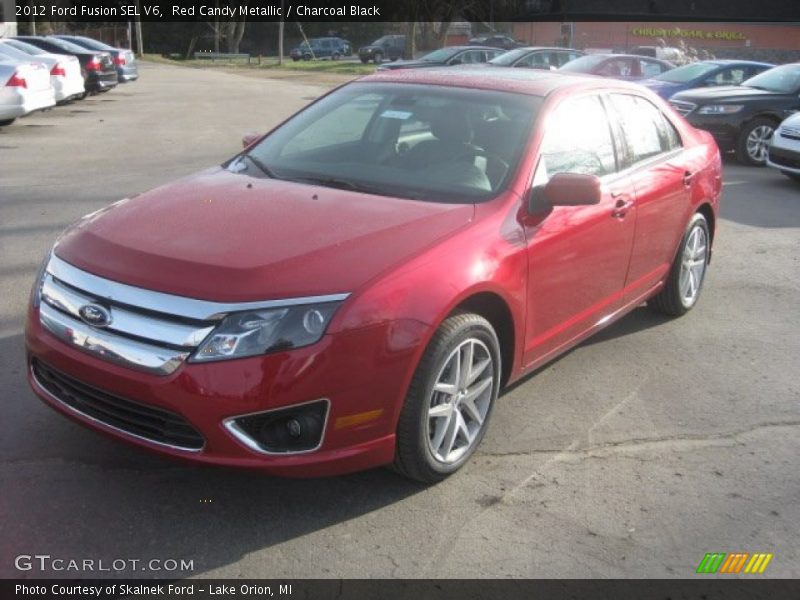 Red Candy Metallic / Charcoal Black 2012 Ford Fusion SEL V6