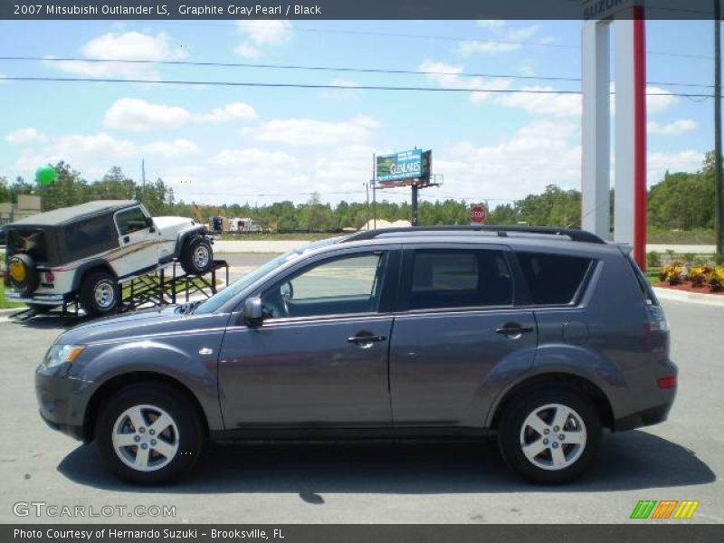 Graphite Gray Pearl / Black 2007 Mitsubishi Outlander LS