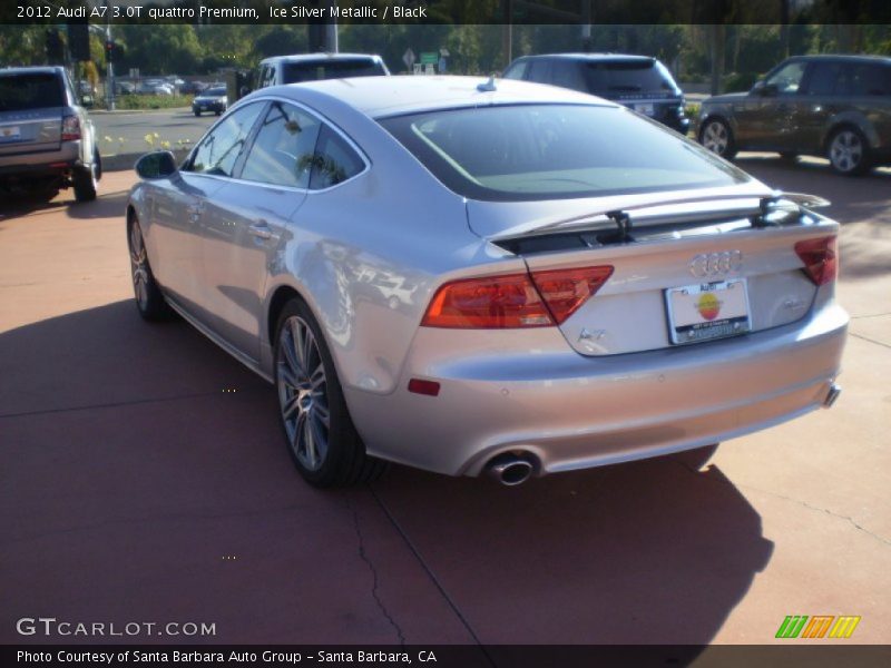 Ice Silver Metallic / Black 2012 Audi A7 3.0T quattro Premium
