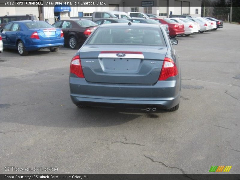 Steel Blue Metallic / Charcoal Black 2012 Ford Fusion SEL