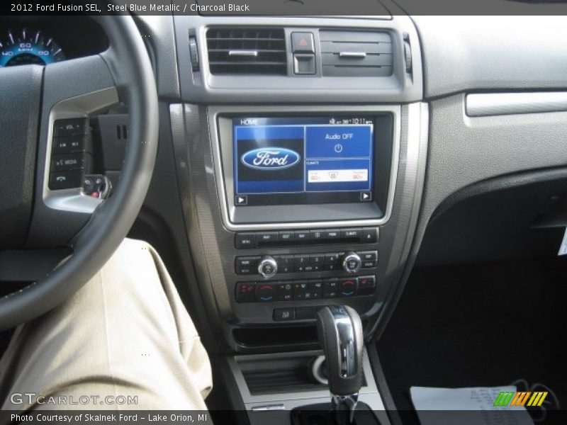 Steel Blue Metallic / Charcoal Black 2012 Ford Fusion SEL
