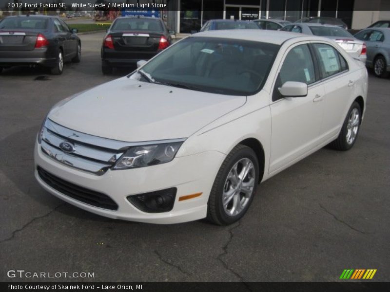 White Suede / Medium Light Stone 2012 Ford Fusion SE