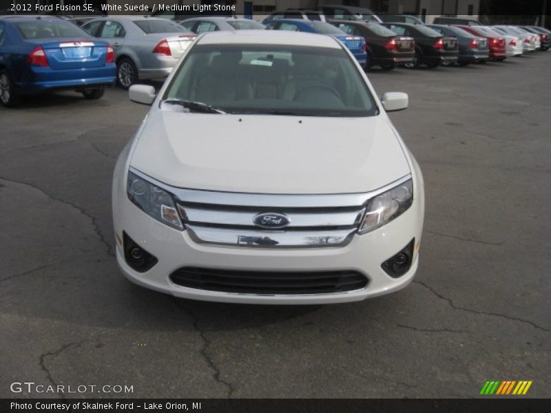 White Suede / Medium Light Stone 2012 Ford Fusion SE