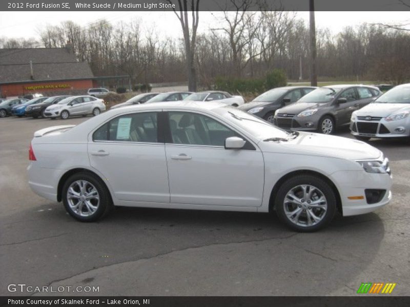 White Suede / Medium Light Stone 2012 Ford Fusion SE