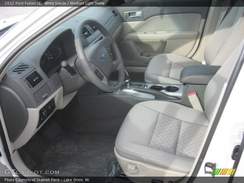 White Suede / Medium Light Stone 2012 Ford Fusion SE