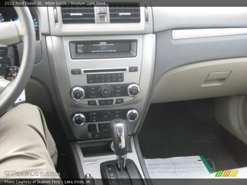 White Suede / Medium Light Stone 2012 Ford Fusion SE