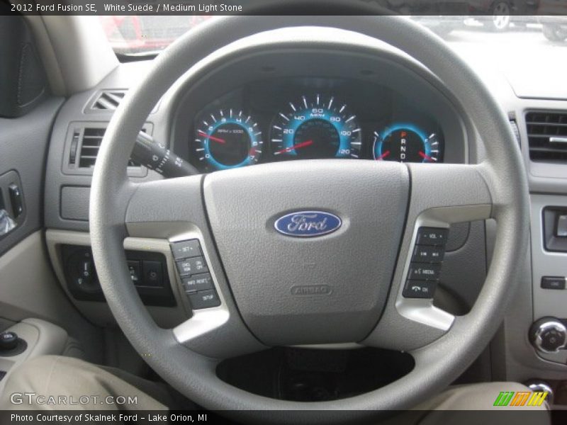 White Suede / Medium Light Stone 2012 Ford Fusion SE