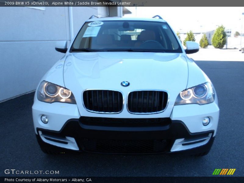 Alpine White / Saddle Brown Nevada Leather 2009 BMW X5 xDrive30i