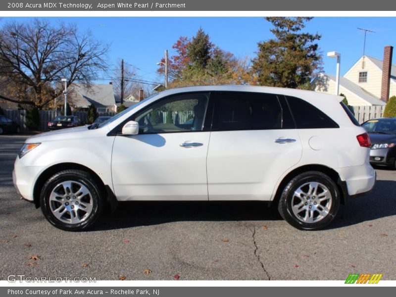 Aspen White Pearl / Parchment 2008 Acura MDX Technology