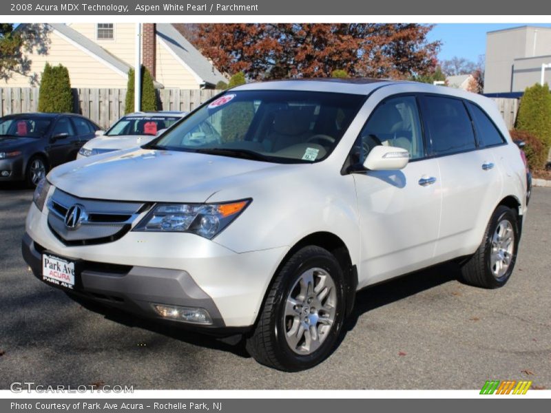 Aspen White Pearl / Parchment 2008 Acura MDX Technology