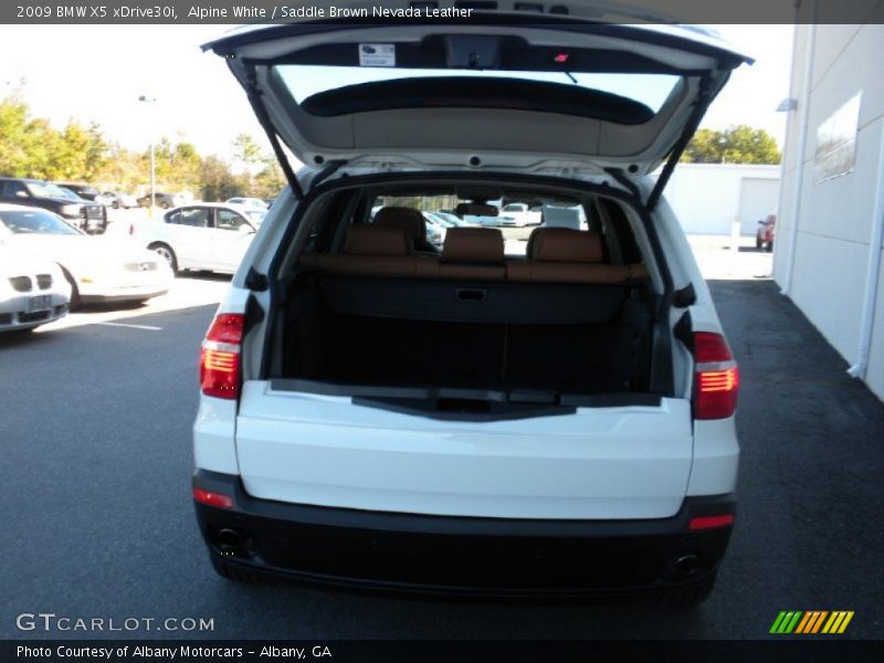 Alpine White / Saddle Brown Nevada Leather 2009 BMW X5 xDrive30i