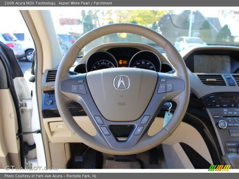 Aspen White Pearl / Parchment 2008 Acura MDX Technology