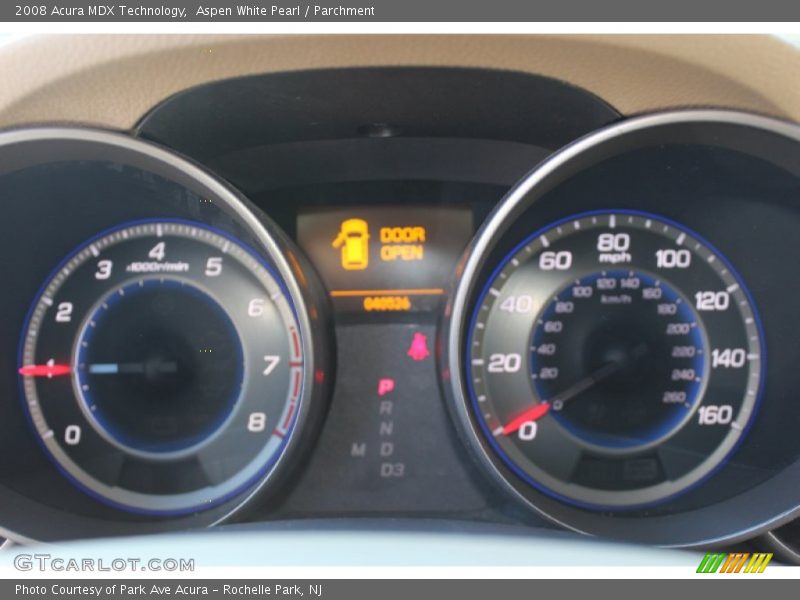 Aspen White Pearl / Parchment 2008 Acura MDX Technology
