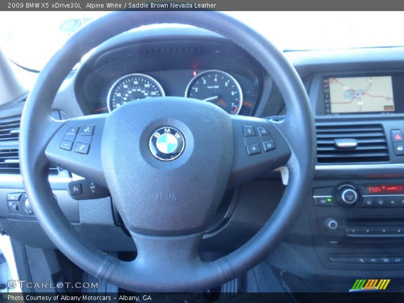 Alpine White / Saddle Brown Nevada Leather 2009 BMW X5 xDrive30i