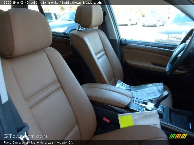 Alpine White / Saddle Brown Nevada Leather 2009 BMW X5 xDrive30i