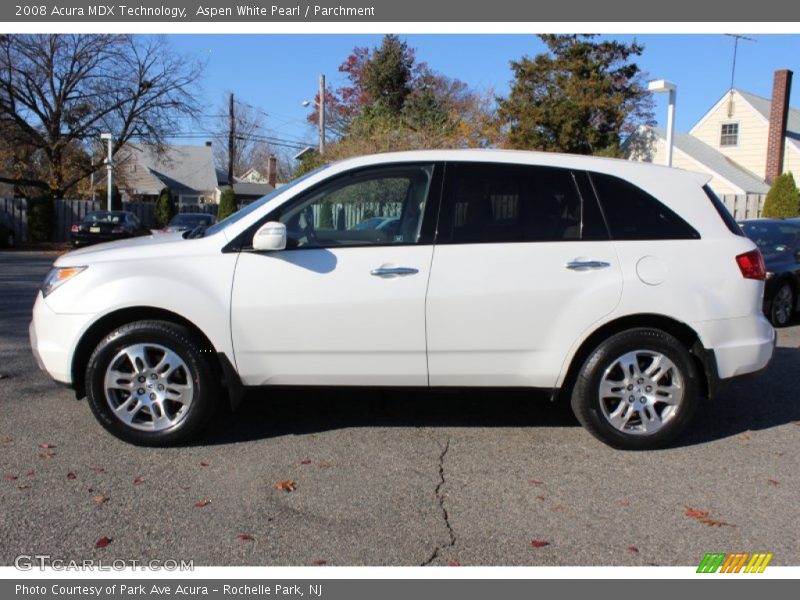 Aspen White Pearl / Parchment 2008 Acura MDX Technology