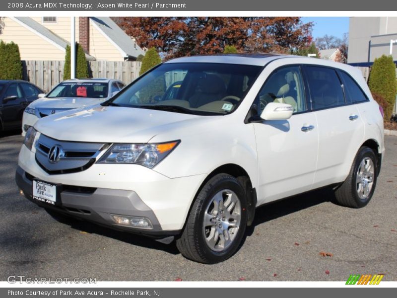 Aspen White Pearl / Parchment 2008 Acura MDX Technology