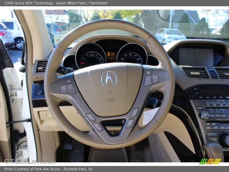 Aspen White Pearl / Parchment 2008 Acura MDX Technology