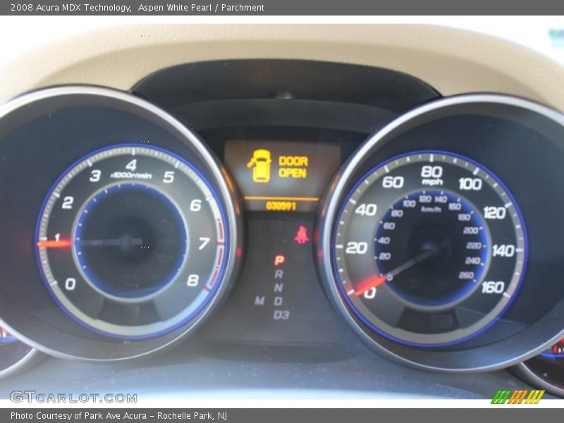 Aspen White Pearl / Parchment 2008 Acura MDX Technology