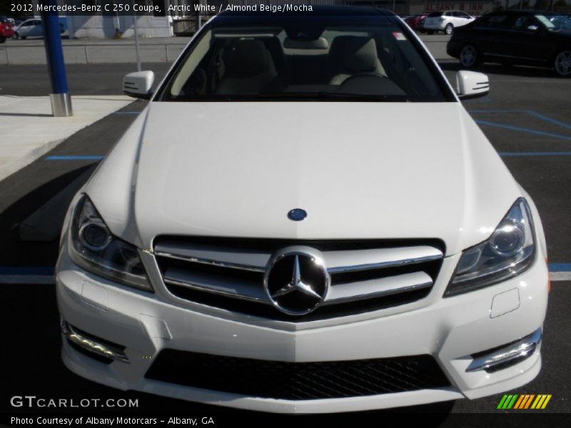 Arctic White / Almond Beige/Mocha 2012 Mercedes-Benz C 250 Coupe