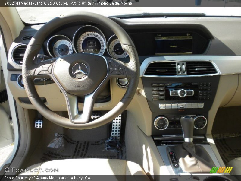 Arctic White / Almond Beige/Mocha 2012 Mercedes-Benz C 250 Coupe