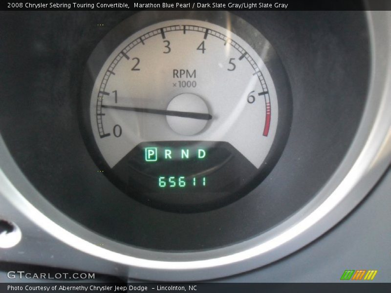 Marathon Blue Pearl / Dark Slate Gray/Light Slate Gray 2008 Chrysler Sebring Touring Convertible