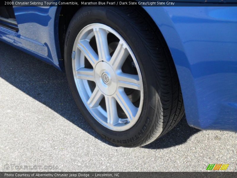 Marathon Blue Pearl / Dark Slate Gray/Light Slate Gray 2008 Chrysler Sebring Touring Convertible