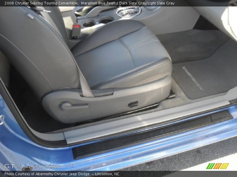 Marathon Blue Pearl / Dark Slate Gray/Light Slate Gray 2008 Chrysler Sebring Touring Convertible