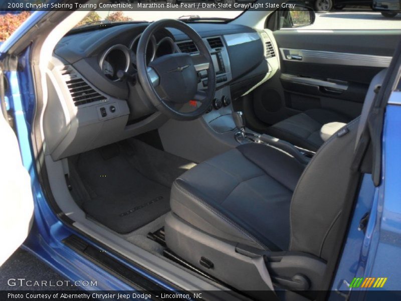 Marathon Blue Pearl / Dark Slate Gray/Light Slate Gray 2008 Chrysler Sebring Touring Convertible