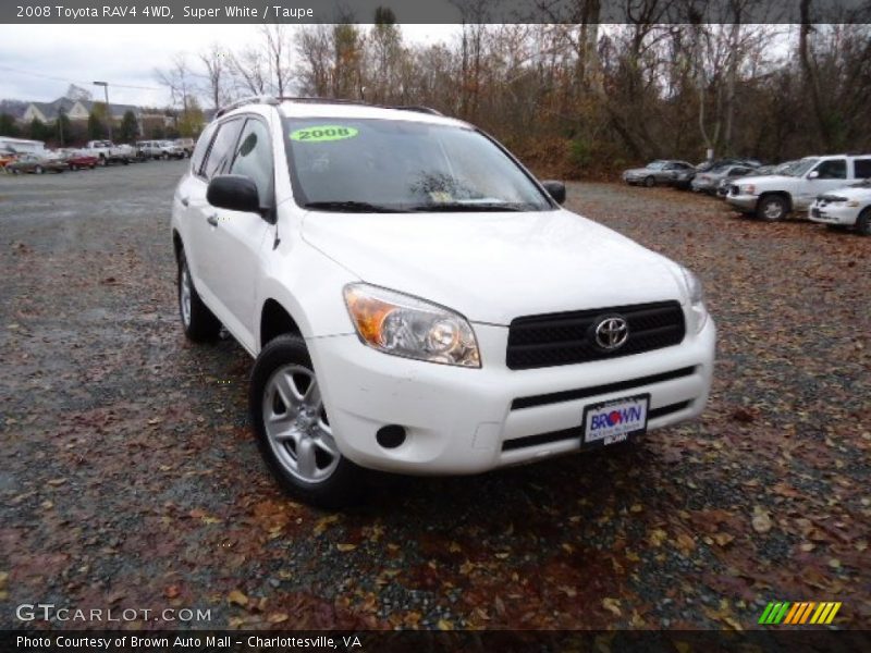 Super White / Taupe 2008 Toyota RAV4 4WD