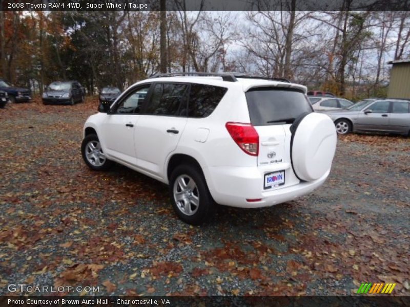 Super White / Taupe 2008 Toyota RAV4 4WD