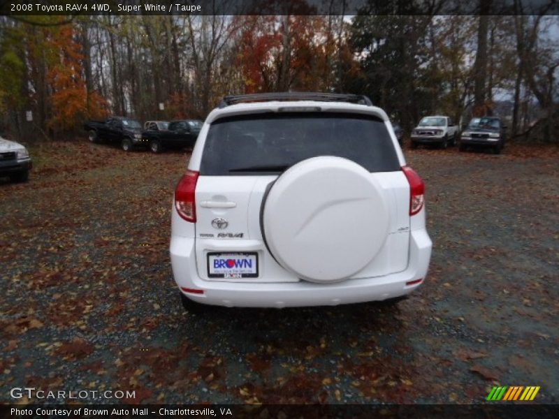 Super White / Taupe 2008 Toyota RAV4 4WD