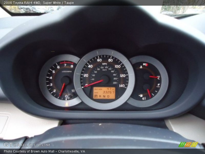 Super White / Taupe 2008 Toyota RAV4 4WD